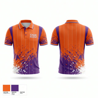 Short Sleeve Performance Polo, Crush baseball, Baseball, Teamtime, Team time, sublimation, custom sports apparel, team uniforms, spirit wear, spiritwear, sports uniforms, custom shirts, team store, custom team store, fundraiser sports, apparel fundraiser