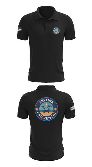 Short Sleeve Performance Polo, Skyline Car Rental, Men's Basketball, Teamtime, Team time, sublimation, custom sports apparel, team uniforms, spirit wear, spiritwear, sports uniforms, custom shirts, team store, custom team store, fundraiser sports, apparel fundraiser
