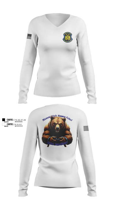 Troop A Crime Wreckers Women's Long Sleeve V-neck Shirt - 1