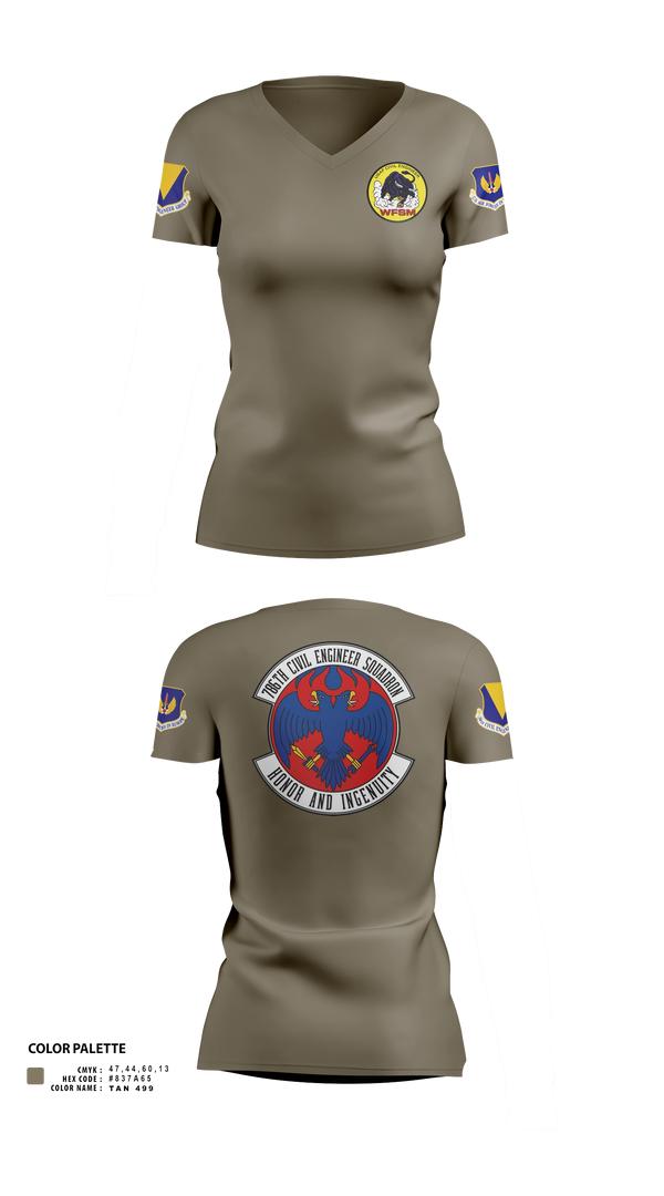 Womens Short Sleeve Vneck Shirt, 786th CES, Air Force, Teamtime, Team time, sublimation, custom sports apparel, team uniforms, spirit wear, spiritwear, sports uniforms, custom shirts, team store, custom team store, fundraiser sports, apparel fundraiser