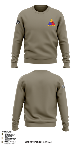 Crew Neck Sweatshirt, 49th Armored, , Teamtime, Team time, sublimation, custom sports apparel, team uniforms, spirit wear, spiritwear, sports uniforms, custom shirts, team store, custom team store, fundraiser sports, apparel fundraiser