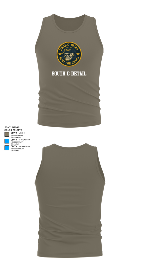 Tank Top, South C Detail, , Teamtime, Team time, sublimation, custom sports apparel, team uniforms, spirit wear, spiritwear, sports uniforms, custom shirts, team store, custom team store, fundraiser sports, apparel fundraiser