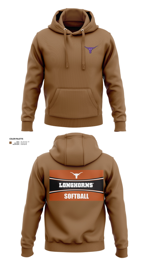 Hoodie, Longhorns, Softball, Teamtime, Team time, sublimation, custom sports apparel, team uniforms, spirit wear, spiritwear, sports uniforms, custom shirts, team store, custom team store, fundraiser sports, apparel fundraiser
