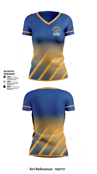 Womens Short Sleeve Vneck Shirt, Caldwell Hugh School, Softball, Teamtime, Team time, sublimation, custom sports apparel, team uniforms, spirit wear, spiritwear, sports uniforms, custom shirts, team store, custom team store, fundraiser sports, apparel fundraiser