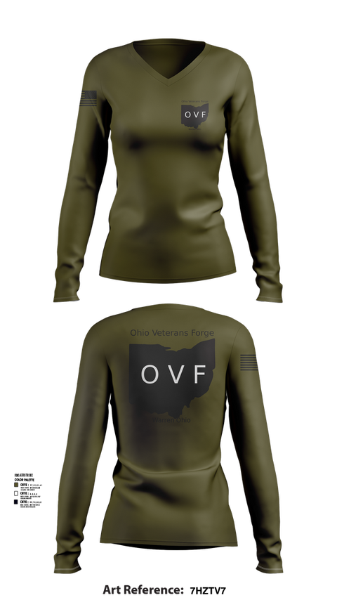 Womens Long Sleeve Vneck Shirt, ohio veterans forge, , Teamtime, Team time, sublimation, custom sports apparel, team uniforms, spirit wear, spiritwear, sports uniforms, custom shirts, team store, custom team store, fundraiser sports, apparel fundraiser