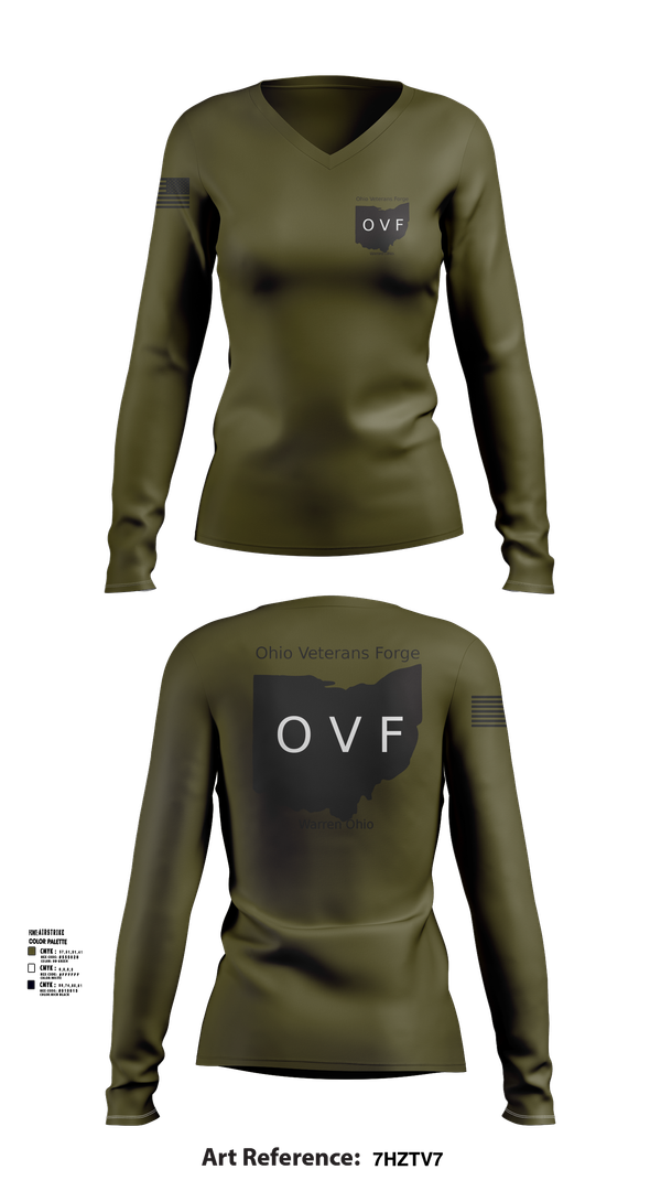 Womens Long Sleeve Vneck Shirt, ohio veterans forge, , Teamtime, Team time, sublimation, custom sports apparel, team uniforms, spirit wear, spiritwear, sports uniforms, custom shirts, team store, custom team store, fundraiser sports, apparel fundraiser