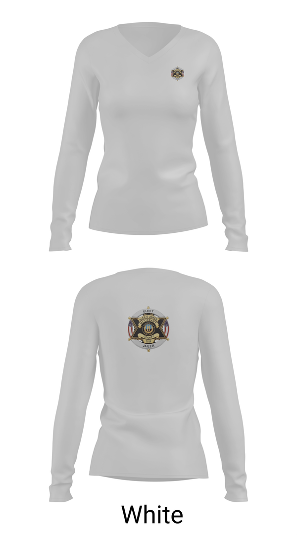 Womens Long Sleeve Vneck Shirt, Alex E. Jones for Jailer 2026, , Teamtime, Team time, sublimation, custom sports apparel, team uniforms, spirit wear, spiritwear, sports uniforms, custom shirts, team store, custom team store, fundraiser sports, apparel fundraiser