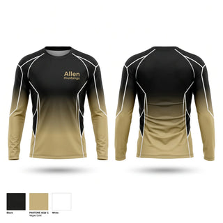 Long Sleeve Performance Shirt, Allen mustangs, Cheer, Teamtime, Team time, sublimation, custom sports apparel, team uniforms, spirit wear, spiritwear, sports uniforms, custom shirts, team store, custom team store, fundraiser sports, apparel fundraiser