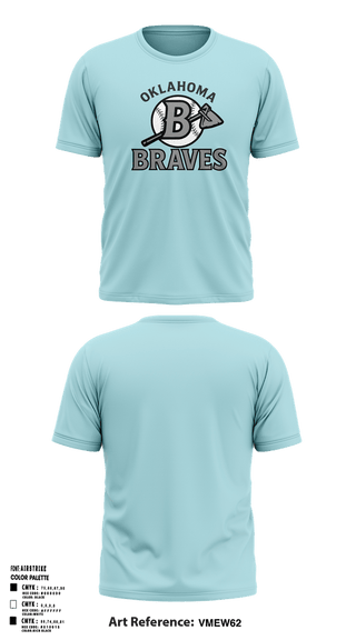 Short Sleeve Performance Shirt, Oklahoma Braves, Baseball, Teamtime, Team time, sublimation, custom sports apparel, team uniforms, spirit wear, spiritwear, sports uniforms, custom shirts, team store, custom team store, fundraiser sports, apparel fundraiser