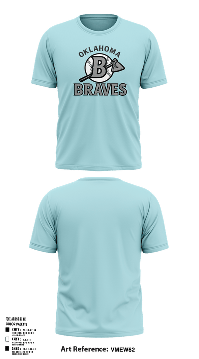 Oklahoma Braves 79825689 Short Sleeve Performance Shirt - 2