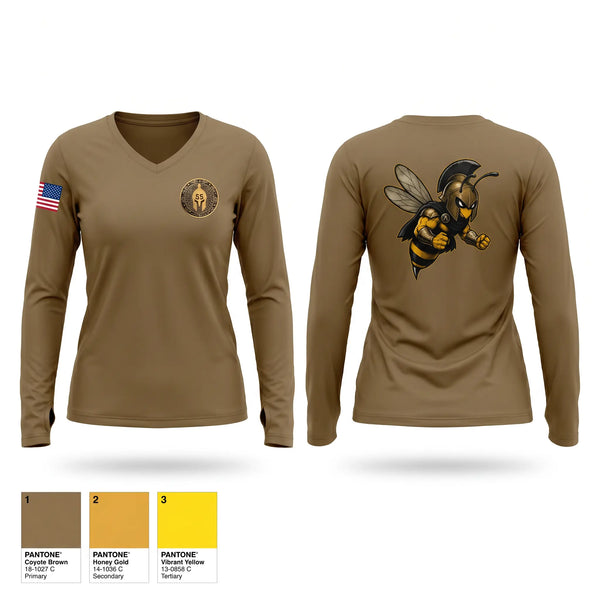 Womens Long Sleeve Vneck Shirt, 86 SFS, Air Force, Teamtime, Team time, sublimation, custom sports apparel, team uniforms, spirit wear, spiritwear, sports uniforms, custom shirts, team store, custom team store, fundraiser sports, apparel fundraiser