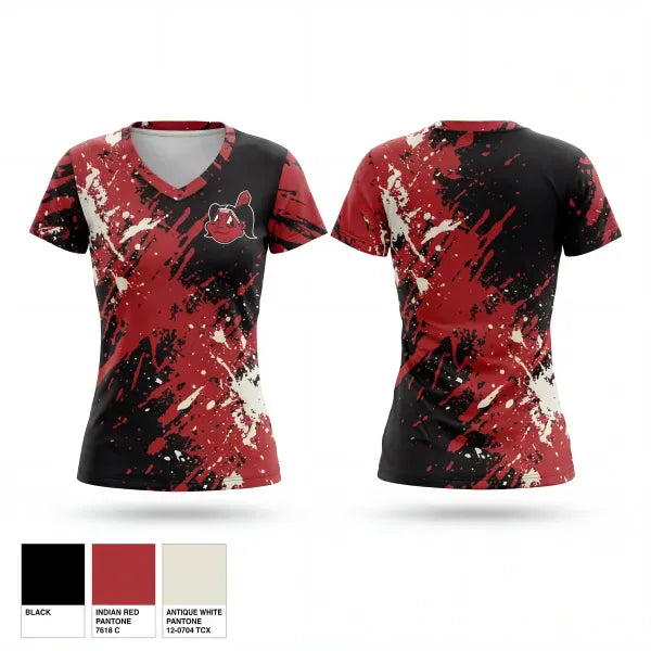 Womens Short Sleeve Vneck Shirt, Sissonville Lady Indians, Softball, Teamtime, Team time, sublimation, custom sports apparel, team uniforms, spirit wear, spiritwear, sports uniforms, custom shirts, team store, custom team store, fundraiser sports, apparel fundraiser