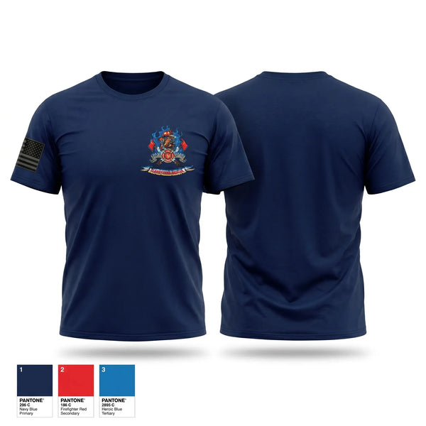 Old School Cotton Feel Shirt, Elbert Fire Protection District Colorado, Fire Department, Teamtime, Team time, sublimation, custom sports apparel, team uniforms, spirit wear, spiritwear, sports uniforms, custom shirts, team store, custom team store, fundraiser sports, apparel fundraiser