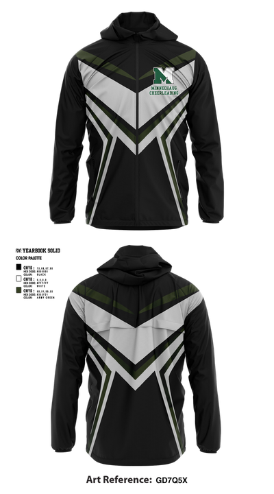 Minnechaug Regional High School Cheer 84223142 Windbreaker - 1