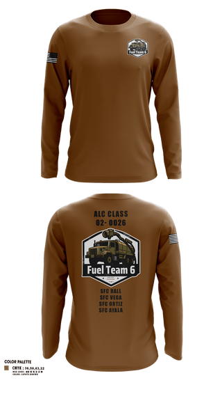 Long Sleeve Performance Shirt, Fuel Team 6, Army, Teamtime, Team time, sublimation, custom sports apparel, team uniforms, spirit wear, spiritwear, sports uniforms, custom shirts, team store, custom team store, fundraiser sports, apparel fundraiser