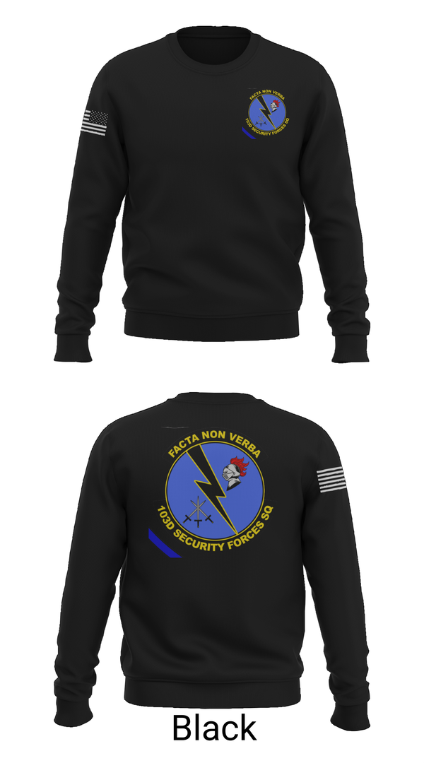 Crew Neck Sweatshirt, 103d SECURITY FORCES SQUADRON, , Teamtime, Team time, sublimation, custom sports apparel, team uniforms, spirit wear, spiritwear, sports uniforms, custom shirts, team store, custom team store, fundraiser sports, apparel fundraiser