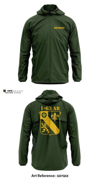 Windbreaker, 1-63 AR, 2 ABCT, 1 ID, Army, Teamtime, Team time, sublimation, custom sports apparel, team uniforms, spirit wear, spiritwear, sports uniforms, custom shirts, team store, custom team store, fundraiser sports, apparel fundraiser