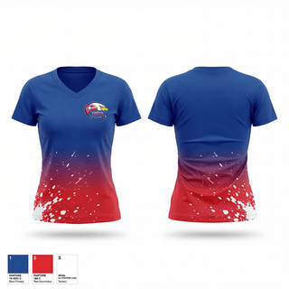 Womens Short Sleeve Vneck Shirt, Parma Flyers, Ice Hockey, Teamtime, Team time, sublimation, custom sports apparel, team uniforms, spirit wear, spiritwear, sports uniforms, custom shirts, team store, custom team store, fundraiser sports, apparel fundraiser