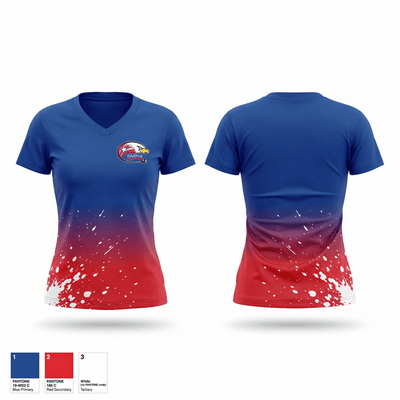 Parma Flyers 36385149 Women's Short Sleeve V-neck Shirt - 1