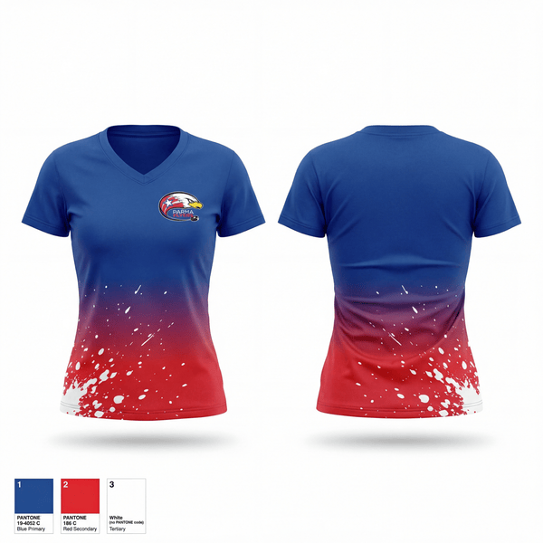 Womens Short Sleeve Vneck Shirt, Parma Flyers, Ice Hockey, Teamtime, Team time, sublimation, custom sports apparel, team uniforms, spirit wear, spiritwear, sports uniforms, custom shirts, team store, custom team store, fundraiser sports, apparel fundraiser