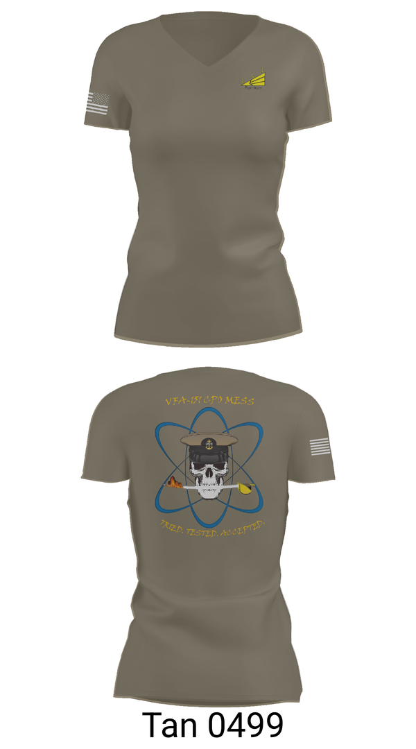 Womens Short Sleeve Vneck Shirt, VFA-151, , Teamtime, Team time, sublimation, custom sports apparel, team uniforms, spirit wear, spiritwear, sports uniforms, custom shirts, team store, custom team store, fundraiser sports, apparel fundraiser