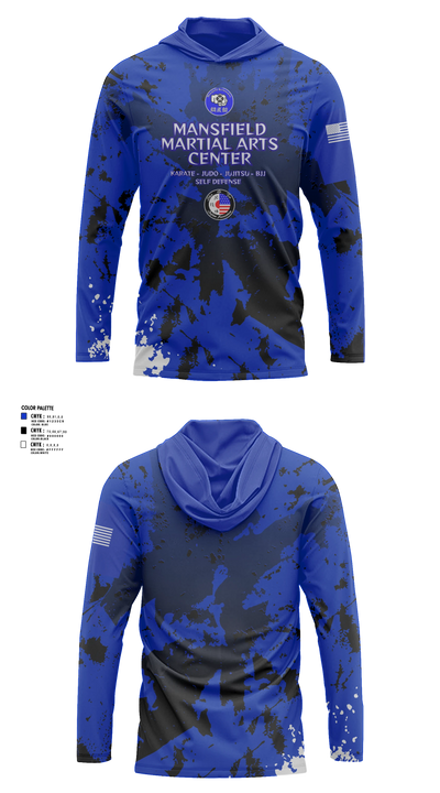 Mansfield Martial Arts Center Long Sleeve Performance Shirt with hood - 24