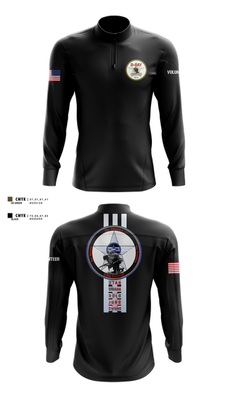 Quarter Zip Jacket, D-Day Ohio, Inc, , Teamtime, Team time, sublimation, custom sports apparel, team uniforms, spirit wear, spiritwear, sports uniforms, custom shirts, team store, custom team store, fundraiser sports, apparel fundraiser