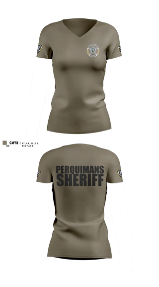Womens Short Sleeve Vneck Shirt, Perquimans County Sheriff's Office, Police, Teamtime, Team time, sublimation, custom sports apparel, team uniforms, spirit wear, spiritwear, sports uniforms, custom shirts, team store, custom team store, fundraiser sports, apparel fundraiser