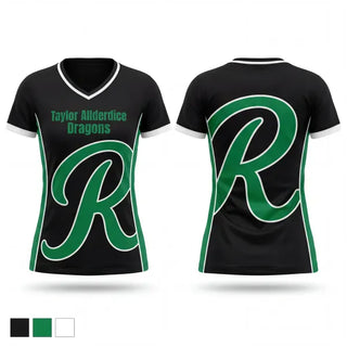 Womens Short Sleeve Vneck Shirt, Taylor Allderdice Dragons, Softball, Teamtime, Team time, sublimation, custom sports apparel, team uniforms, spirit wear, spiritwear, sports uniforms, custom shirts, team store, custom team store, fundraiser sports, apparel fundraiser