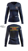 New Milford Fire department 24984583 Women's Long Sleeve V-neck Shirt - 2