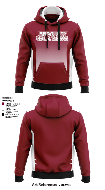 Burgundy Blazers Hoodie - 1