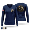 Port Of Portland Police K9 Women's Long Sleeve V-neck Shirt - 1