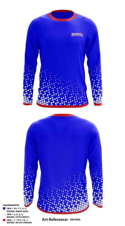 Merrill Girls Swim Team 36801999 Long Sleeve Performance Shirt 1