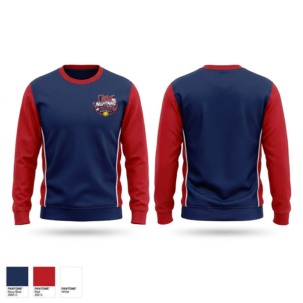 Crew Neck Sweatshirt, Etx Nightmares, Softball, Teamtime, Team time, sublimation, custom sports apparel, team uniforms, spirit wear, spiritwear, sports uniforms, custom shirts, team store, custom team store, fundraiser sports, apparel fundraiser