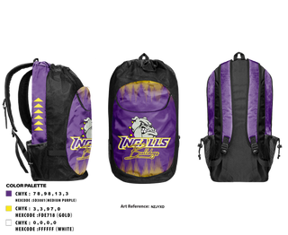 Gear Bag, Ingalls Bulldogs, Men's Basketball, Teamtime, Team time, sublimation, custom sports apparel, team uniforms, spirit wear, spiritwear, sports uniforms, custom shirts, team store, custom team store, fundraiser sports, apparel fundraiser