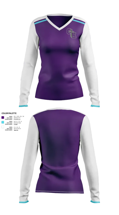 Columbia Knights Football 69359325 Women's Long Sleeve V-neck Shirt - 40