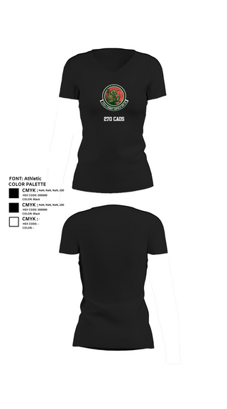 Womens Short Sleeve Vneck Shirt, 270 CAOS, , Teamtime, Team time, sublimation, custom sports apparel, team uniforms, spirit wear, spiritwear, sports uniforms, custom shirts, team store, custom team store, fundraiser sports, apparel fundraiser