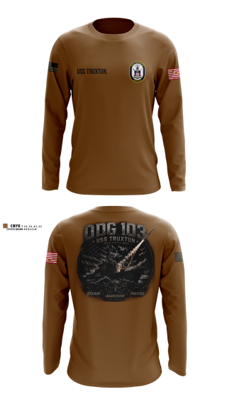 Long Sleeve Performance Shirt, USS Truxtun DDG 103, Navy, Teamtime, Team time, sublimation, custom sports apparel, team uniforms, spirit wear, spiritwear, sports uniforms, custom shirts, team store, custom team store, fundraiser sports, apparel fundraiser