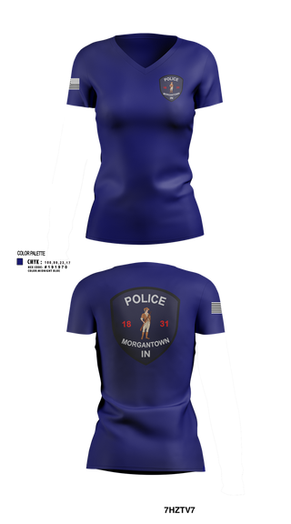 Womens Short Sleeve Vneck Shirt, Morgantown Police Department, Police, Teamtime, Team time, sublimation, custom sports apparel, team uniforms, spirit wear, spiritwear, sports uniforms, custom shirts, team store, custom team store, fundraiser sports, apparel fundraiser