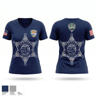 Womens Short Sleeve Vneck Shirt, Portage SWAT, Police, Teamtime, Team time, sublimation, custom sports apparel, team uniforms, spirit wear, spiritwear, sports uniforms, custom shirts, team store, custom team store, fundraiser sports, apparel fundraiser