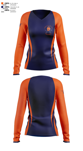 Womens Long Sleeve Vneck Shirt, Southern Lee Gymnastics, Spirit Store, Teamtime, Team time, sublimation, custom sports apparel, team uniforms, spirit wear, spiritwear, sports uniforms, custom shirts, team store, custom team store, fundraiser sports, apparel fundraiser