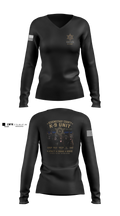 Schenectady County Sheriff K9 Women's Long Sleeve V-neck Shirt - 3