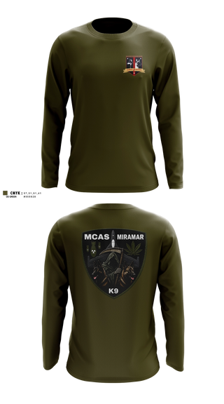Long Sleeve Performance Shirt, MCAS Miramar Military Working Dog Section, Marines, Teamtime, Team time, sublimation, custom sports apparel, team uniforms, spirit wear, spiritwear, sports uniforms, custom shirts, team store, custom team store, fundraiser sports, apparel fundraiser