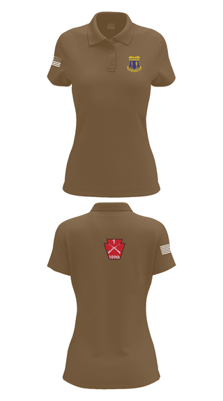 Womens Short Sleeve Performance Polo, A co 1/109, National Guard, Teamtime, Team time, sublimation, custom sports apparel, team uniforms, spirit wear, spiritwear, sports uniforms, custom shirts, team store, custom team store, fundraiser sports, apparel fundraiser