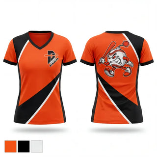 Womens Short Sleeve Vneck Shirt, Southern Bombers, Baseball, Teamtime, Team time, sublimation, custom sports apparel, team uniforms, spirit wear, spiritwear, sports uniforms, custom shirts, team store, custom team store, fundraiser sports, apparel fundraiser