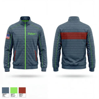 Windbreaker, Station 1, Fire Department, Teamtime, Team time, sublimation, custom sports apparel, team uniforms, spirit wear, spiritwear, sports uniforms, custom shirts, team store, custom team store, fundraiser sports, apparel fundraiser
