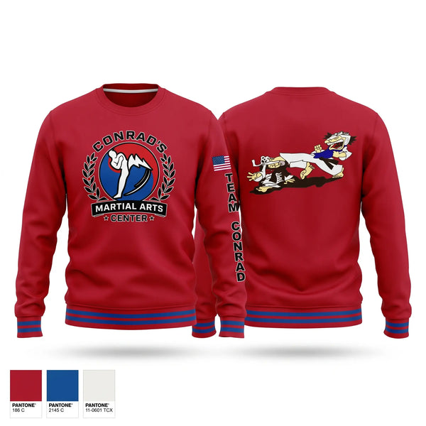 Crew Neck Sweatshirt, Conrad’s Martial Arts Center, , Teamtime, Team time, sublimation, custom sports apparel, team uniforms, spirit wear, spiritwear, sports uniforms, custom shirts, team store, custom team store, fundraiser sports, apparel fundraiser