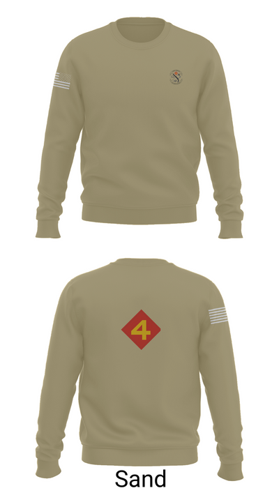 14th Marine regiment 4th Marine corps division 57481844 Crew Neck Sweatshirt - 85