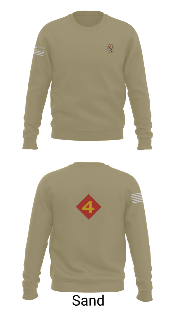 Crew Neck Sweatshirt, 14th Marine regiment 4th Marine corps division, , Teamtime, Team time, sublimation, custom sports apparel, team uniforms, spirit wear, spiritwear, sports uniforms, custom shirts, team store, custom team store, fundraiser sports, apparel fundraiser