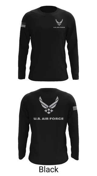 Long Sleeve Performance Shirt, USAF Volunteer, Air Force, Teamtime, Team time, sublimation, custom sports apparel, team uniforms, spirit wear, spiritwear, sports uniforms, custom shirts, team store, custom team store, fundraiser sports, apparel fundraiser